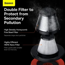 Автомобільний пилосос Baseus A7 Car Vacuum Cleaner 90 Вт 6000 Па Чорний