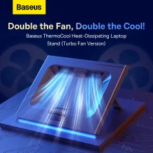 Підставка з охолодженням для ноутбука до 21'' Baseus ThermoCool Heat-Dissipating Turbo Fan Version Сірий