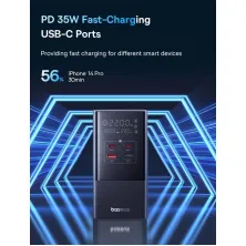 Сетевое зарядное устройство Baseus PowerCombo Tower PowerStrip 35W 3AC+2USB+2Type-C 3A Черный