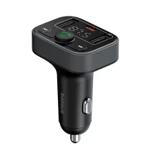 FM-трансмиттер Baseus S-09 Lite T-Typed FM Launcher MP3 Car Charger 2USB+Type-C 3.4A Черный