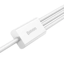 Кабель Baseus Superior Series 3-in-1 Fast Charging Data Cable USB to Lightning+Type-C+MicroUSB 3.5А 0.5m Білий