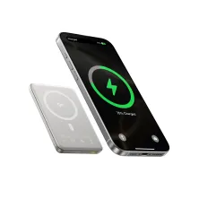 УМБ Baseus PicoGo AM41 Ultra-Slim Qi2 Magnetic 10000mAh 27W QC3.0+PD3.0 з функцією MagSafe и Qi2 15W Сріблястий