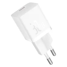 Сетевое зарядное устройство Baseus GaN5 Mini Fast Charger 1C PD3.0 30W Type-C 3A + кабель Baseus Type-C to Type-C 100W 20V/5A 1м Белый