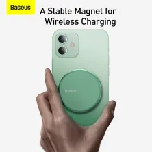 Бездротовий зарядний пристрій Baseus Simple Mini Magnetic з функцією MagSafe і Qi 15W Зелений