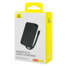 УМБ Baseus Magnetic Mini Wireless Fast Charge 10000mAh 20W 2.4A QC3.0+PD3.0 з функцією MagSafe та Qi 15W і iP 20W кабелем Чорний