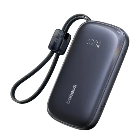 УМБ Baseus EnerFill FC21 Qpow 3 Ultra 10000mAh 22.5W з технологією QC3.0+PD3.0 + Кабель Type-C to Lightning Чорний