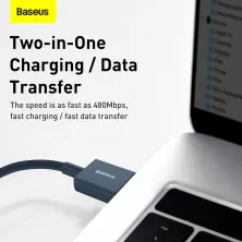 Кабель Baseus Superior Series Fast Charging Data Cable USB to Lightning 2.4A 1m Синій