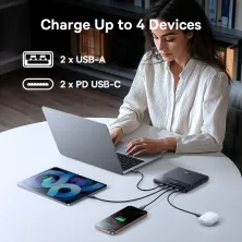 УМБ Baseus Blade H1 20000mAh 100W с технологией QC3.0+PD3.0 + кабель Type-C to Type-C 100W 20V/5A 1м Черный