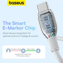 Кабель Baseus Pudding Series Fast Charging Data Cable Type-C to Type-C 100W 20V 5A 2m Білий