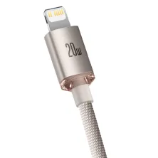 Кабель Baseus Crystal Shine Series Fast Charging Data Cable Type-C to Lightning PD 20W 1.2m Рожевий