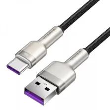 Кабель Baseus Cafule Metal Data Cable USB to Type-C 66W 11V 6A 0.25m Черный