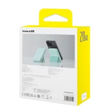 УМБ Baseus MagPro Magnetic Bracket Wireless Fast Charge 5000mAh 20W 2.4A QC3.0+PD3.0 з Бездротовою зарядкою Qi 15W Блакитний