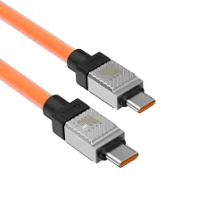Кабель Baseus CoolPlay Series Fast Charging Data Cable Type-C to Type-C 100W 20V 5A 1m Помаранчевий