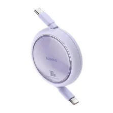Кабель Baseus Free2Draw Mini Retractable Charging Data Cable Type-C to Type-C 100W 20V 5A 1m Фиолетовый