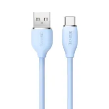 Кабель Baseus Jelly Liquid Silica Gel Series Fast Charging Data Cable USB to Type-C 100W 20V 5A 2m Синий