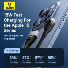 Кабель Baseus Flash 2 Series Fast Charging Data Cable USB to Type-C 100W 20V 5A 1m Чорний