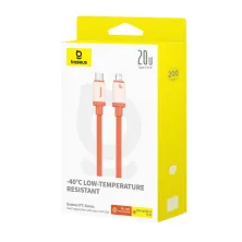Кабель Baseus 0℃ Series Fast Charging Data Cable Type-C to Lightning PD 20W 2m Помаранчевий