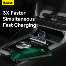 Автомобильное зарядное устройство Baseus Golden Contactor Pro Triple Fast Charger Car Charger 65W USB+2Type-C Серый