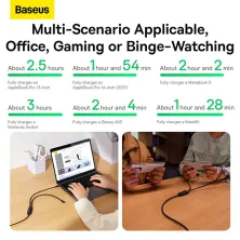 Кабель Baseus Flash Series 2 2-in-1 Fast Charging Data Cable Type-C to Type-C+Type-C 100W 1.5m Чорний