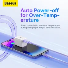 Кабель Baseus Explorer Series with Smart Temperature Control Fast Charging Data Cable Type-C to Lightning PD 20W 1m Фиолетовый