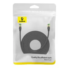Кабель Baseus High Speed CAT8 RJ45 40Gigabit Network Ethernet Braided Cable Круглый 10m Черный