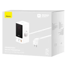 Сетевое зарядное устройство Baseus GaN5 PowerCombo Digital PowerStrip 65W 2AC+USB+Type-C + кабель Baseus Type-C to Type-C 100W 20V/5A 1м Белый