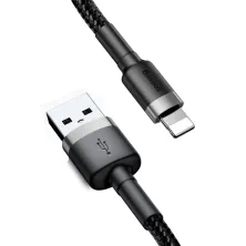 Кабель Baseus Cafule Cable USB to Lightning 2.4A 1m Чорний