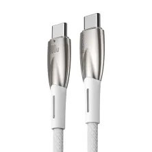 Кабель Baseus Glimmer Series Fast Charging Data Cable Type-C to Type-C 100W 20V 5A 1m Білий