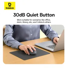 Бездротова мишка Baseus F02 Ergonomic Wireless Mouse 2.4G/BT5.2 1000-1600-2000-2400-4000dpi Чорний