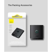 HDMI Світч розгалужувач Baseus AirJoy 2in1 Bidirectional HDMI to 4KHDMI*2 Switch Чорний