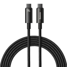 Кабель Baseus Tungsten Gold Fast Charging Data Cable Type-C to Type-C 240W 3m Чорний