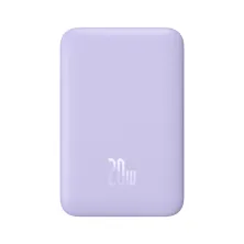 УМБ Baseus Magnetic Mini Wireless Fast Charge 2in1 10000mAh 20W 2.4A QC3.0+PD3.0 з Бездротовою зарядкою Qi 15W Фіолетовий