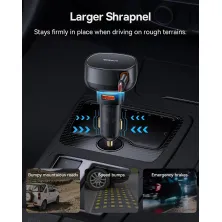 Автомобильное зарядное устройство Baseus Enjoyment Pro Retractable 60W USB и c встроенным кабелем Type-C 0.70м Черный
