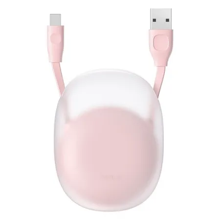 Кабель Baseus Lets Go Little Reunion One-Way Stretchable Cable USB to Lightning 2A 1m Рожевий