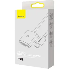 HDMI адаптер Baseus Lite Series Adapter HDMI to VGA з 3,5-мм аудіопортом AUX Чорний