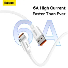 Кабель Baseus Superior Series Fast Charging Data Cable USB to Type-C 100W 20V 5A 1m Білий