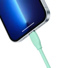 Кабель Baseus Jelly Liquid Silica Gel USB to Lightning 2.4A 1.2m Зелений