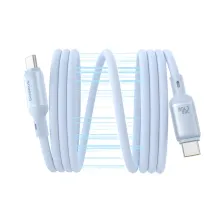 Кабель Baseus PicoGo Magnetic Liquid Silicone Series Fast Charging Data Cable Type-C to Type-C 240W 1m Блакитний