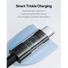 Кабель Baseus Gem Series Fast Charging Data Cable USB to Type-C 100W 20V 5A 1m Чорний