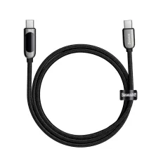 Кабель Baseus Display Series Fast Charging Data Cable Type-C to Type-C 100W 20V 5A 1m Чорний