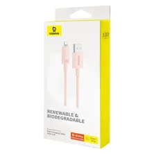 Кабель Baseus Habitat Series Fast Charging Data Cable USB to Lightning 2.4A 1m Рожевий