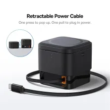 Бездротовий зарядний пристрій Baseus MagPro Series 2-in-1 Magnetic з функцією MagSafe і Qi2 20W та вбудованим кабелем Type-C Чорний