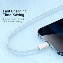Кабель Baseus Dynamic Series Fast Charging USB to Lightning 2.4A 2m Голубой