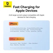 Кабель Baseus 0℃ Series Fast Charging Data Cable USB to Lightning 2.4A 1m Помаранчевий