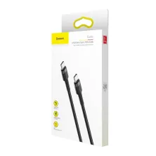 Кабель Baseus Cafule Flash Charging Data Line Cable Type-C to Type-C PD 2.0 QC 3.0 60W 20V 3A 2m Чорний