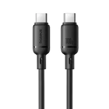 Кабель Baseus Silky Series Fast Charging Data Cable Type-C to Type-C 100W 20V 5A 2m Чорний