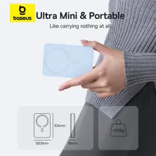 УМБ Baseus EnerFill FM11 Ultra-Mini Magnetic 2in1 10000mAh 22.5W 3A QC3.0+PD3.0 з Бездротовою зарядкою Qi 15W Блакитний