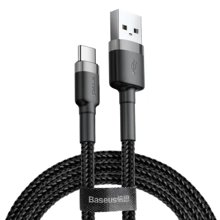 Кабель Baseus Cafule Cable USB to Type-C QC3.0 2A 3m Чорний