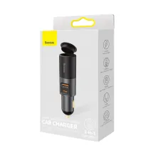 Автомобильное зарядное устройство Baseus Share Together Fast Charge Car Charger 120W USB+Type-C + 1 Прикуриватель Серый
