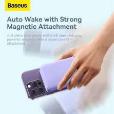 УМБ Baseus Magnetic Mini Wireless Fast Charge 2in1 20000mAh 20W 3A QC3.0+PD3.0 с Беспроводной зарядкой Qi 15W Фиолетовый